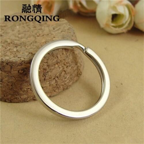 RONGQING Diy Accessories 10pcs/lot Keyring Split Ring 28mm Good Quality Key Ring For Keychain Making Sleutelhanger