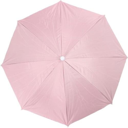 ABSF Pink Outdoor Sports Fishing Umbrella Hat Headwear