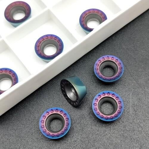 RPMT1204MOE/RPMT10T3M0E-JS round milling insert R6 R5 hard alloy face milling cutter processing stainless steel, steel, cast iro
