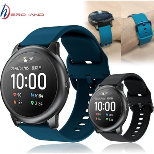 Silicone Soft Watch Band For Haylou Solar LS05 Smart Watch Bracelet For Xiaomi Amazfit Stratos 2/3 Wrist Strap For Honor Magic 2