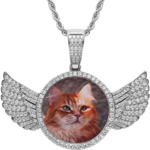 Hip Hop Custom Made Photo Memory Medallions Iced Out Bling Solid Cubic Zircon Necklace & Pendant For Men Women Jewelry