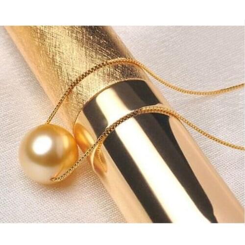 Stunning AAA 10-11MM natural round pearl necklace pendant