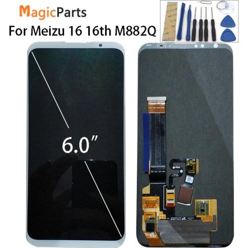 For Meizu 16th LCD display original Super AMOLED LCD Screen Display+Touch Panel Digitizer For Meizu 16 M882H M882Q lcd