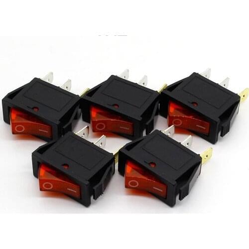 10pcs/lot RED LED Light 3PIN SPST ON/OFF G132 Boat Rocker Switch 15A/250V 20A/125V Car Dash Dashboard Truck RV ATV Home