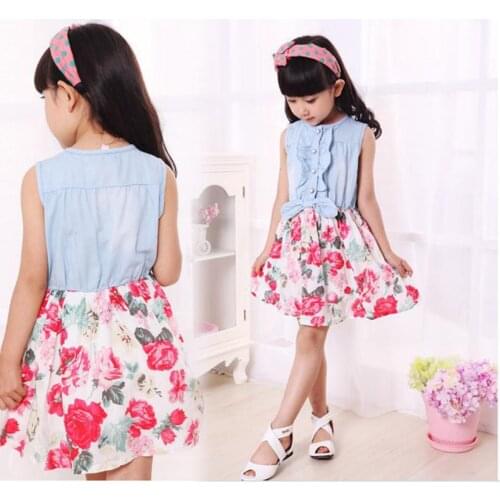 2021 Summer Family Matching Dress for Women Mom and Me Dress Patchwork Floral Dress for Mommy Baby Girls Clothes Mother Daughter
