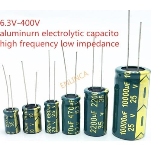 20PCS 35V 1500uF aluminum electrolytic capacitor 4V 10V 16V 25V 35V 100UF 220UF 330UF 470UF 680UF 1000UF 47UF 1500UF 10UF 20