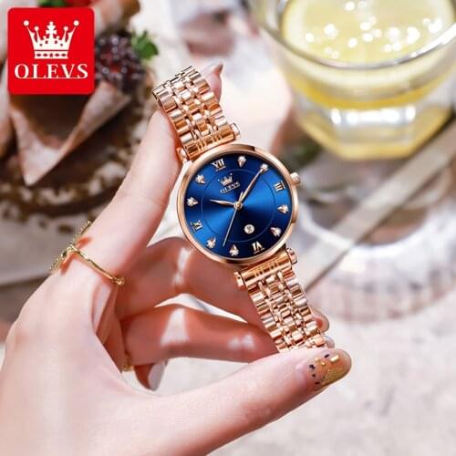 Women Watches Fashion Luxury Ladies Watches Diamond Quartz Female Wristwatches Rose Gold Simple Relogio Feminino Auto Date