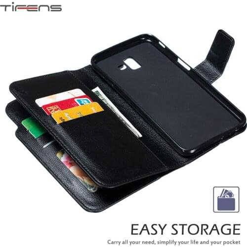 Wallet J4plus J6plus Flip Card Stand Cover Leather Case For Samsung Galaxy J4 J6 Plus J3 J5 J7 2017 2018 EU Carcasa Coque Etui