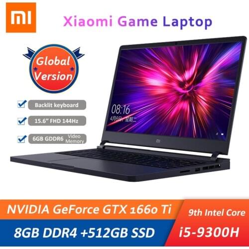 Xiaomi Mi Game Laptop 2019 15.6 Inch i5-9300H GTX1660Ti 8GB DDR4+512GB SSD 144HZ 72%NTSC Colorful Backlit Keyboard Notebook PC