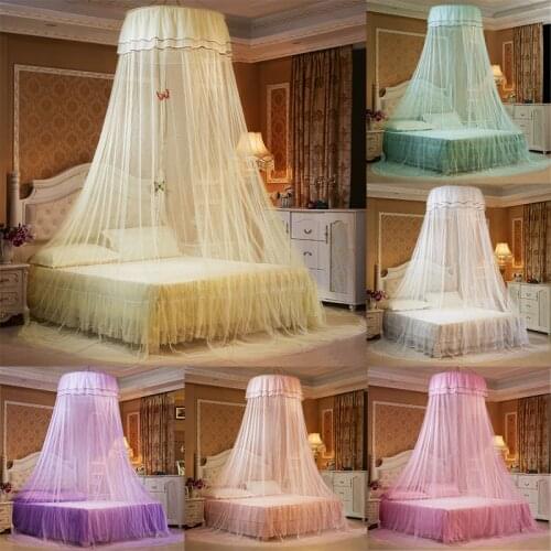 Summer Ceiling Dome Mosquito Net Romantic Lace Princess Canopy Round Tent Bed Curtain