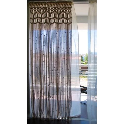 70 cm x 180 cm Macrame Wall Art Handmade Cotton Wall Hanging Tapestry with Bohemia Home Wedding Garden Party Decoration