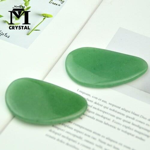 Natural Aventurine Gua Sha Board Green Jade Stone Body Facial Eye Scraping Plate Acupuncture Massage Relaxation Health Care