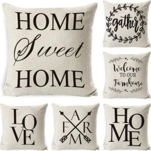 1Pc 45*45cm Black White Pillow Case Cotton Throw Pillow Case Love Cushion Cover Nordic Decorative Pillow Cover