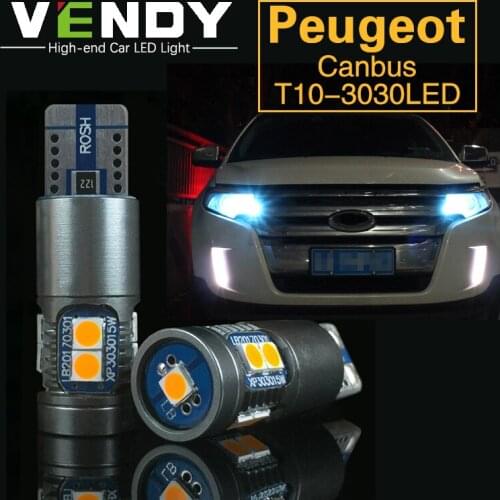 1pcs Car LED Clearance Lights W5W T10 2825 Bulb Canbus Lamp For Peugeot 206 307 407 partner 508 307 sw 406 301 5008 2008 508 207