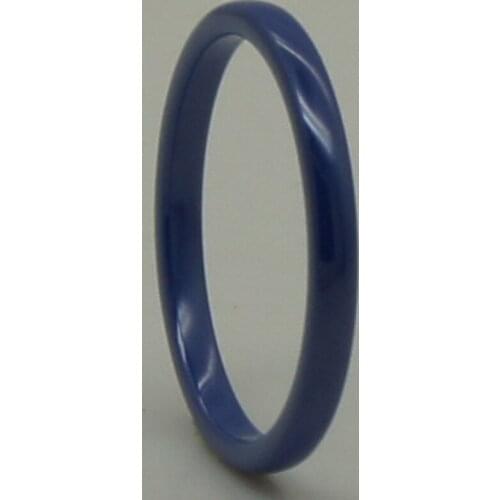 Women/girl fashion slim rare 2mm width simple dome blue color hi tech scratch proof ceramic ring 1pc