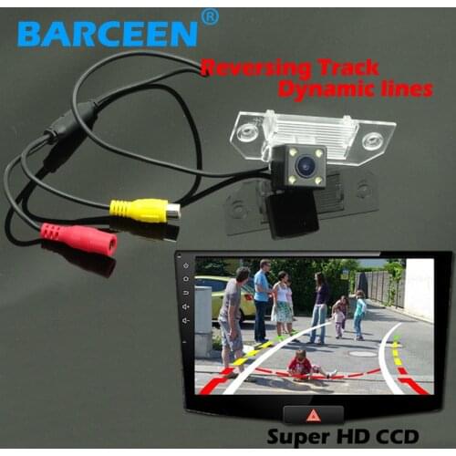100% high quality car rear view camera ccd image sensor glass material Dynamic track line lens use for ford -focus sedan