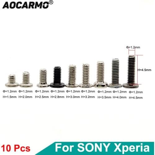 Aocarmo 10Pcs/Lot Motherboard Inside Bolt Middle Frame Screw For Sony Xperia 1 / 5 X1 X5 J9110 J8210 J9210