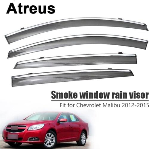 Atreus 1 set For Chevrolet Malibu 2012 2013 2014 2015 High Quality Car Smoke Window Rain Visor ABS Vent Sun Deflectors Guard