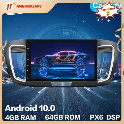 Aotsr Android 10.0 4+64G Car Radio GPS Navigation Car Stereo Video HD Multimedia Player For HONDA ACCORD 9 2013-2015 DSP Carplay