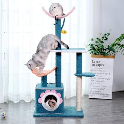 Cat Tree For Large Cat Cat Climbing Frame Cat Tower For Indoor Cats Small Flower Cat Litter Cat Tree One Climbing Column Cat