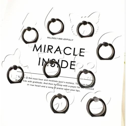 Hot Sale ABS Transparent Mobile Phone Holder Finger Phone Ring Clear Butterfly Lips Waterdrop Cartoon Phone Stand