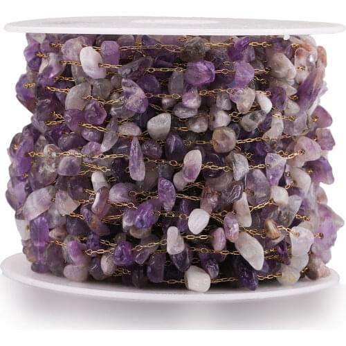 1 Meter Stainless Steel Natural Stone Chains for DIY Jewelry Making Supplies Findings Necklace Bracelets Components Wholesale