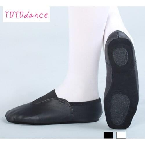 Geniune Leather Jazz Shoes Black White Jazz Dance Shoes Women Soft-soled Shoes Jazz Women Men Professional Gym Shoes