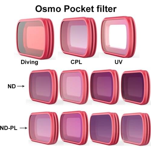 PGYTECH OSMO POCKET Filter UV CPL ND/ND-PL Set Camera Lens Filters Kit for DJI OSMO POCKET Camera Lens Filter Accessories