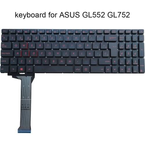 Notebook Spanish keyboard for Asus ROG GL552 GL552VL GL552V GL752 GL752VM VL VW G551 ZX50 SP ES laptop replacement keyboards New