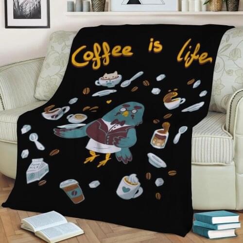 Animal Crossing Coffee Flannel Throw Blanket 3D Printed Keep Warm Sofa Child Blanket Home Decor Textiles Dream Family Gift