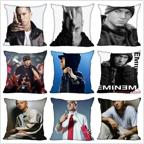 Custom Eminem Square Pillowcase Custom Zippered Bedroom Home Pillow Cover Case 1pcs custom 40x40cm