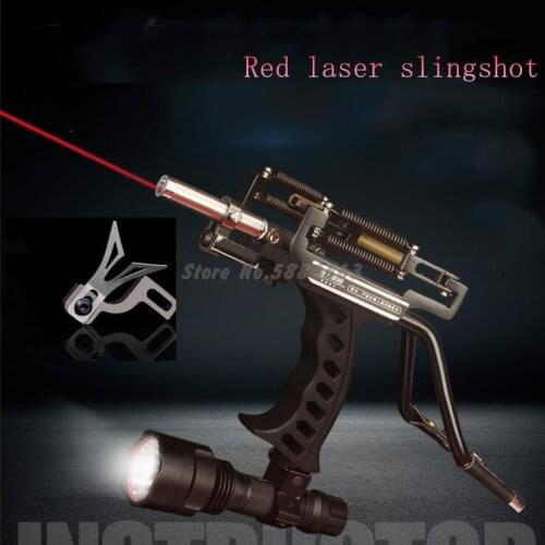 Powerful Target Shooting Laser Slingshot Folding Wrist Catapult Fishing Sling Shot With Arrow Clip hunting and accessories