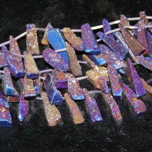 Full Strand 4Colors Dyeing Electroplating Druzy Semi-precious Beads Necklace Pendant Preferred Choice Christmas Present