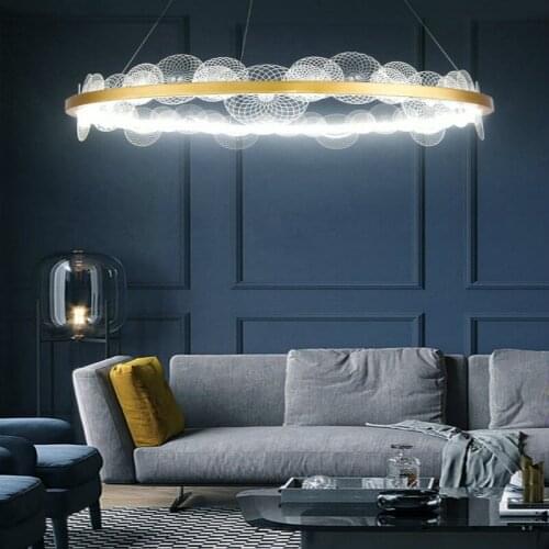 Modern light luxury pendant lights living room lamp romantic warm bedroom lamp pendant lamp creative INS round Nordic lamp CL824