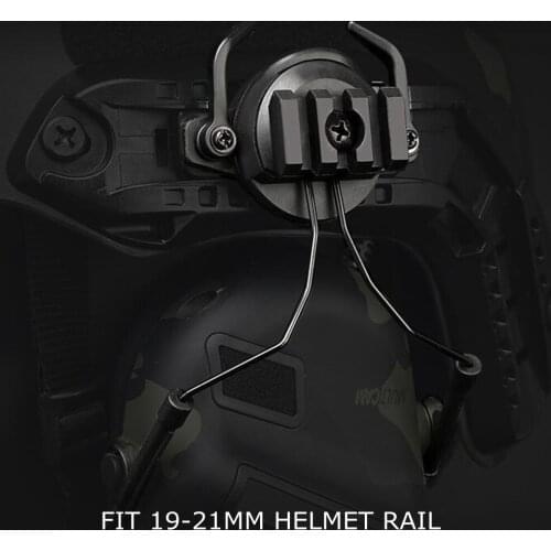 Tactical Military Helmet Headset Holder Fast Helmet Rail Adapter Set Paintball Adjustable Rail Suspension Bracket for Hunting