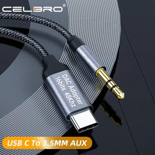 USB C To 3.5mm AUX Headphone Type C 3.5 Jack Adapter Audio Cable for Samsung s21 Note 10 Plus 5g Xiaomi Mi 11 10 Headset Speaker