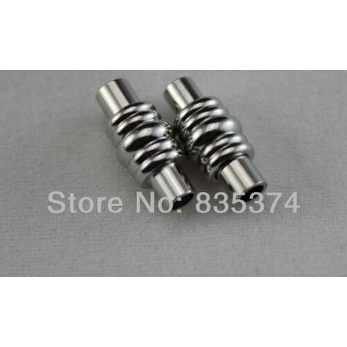 HIGH QUALITY 50pcs Copper Cylindrical Magnetic Clasp 15*7mm Inner Hole 3mm