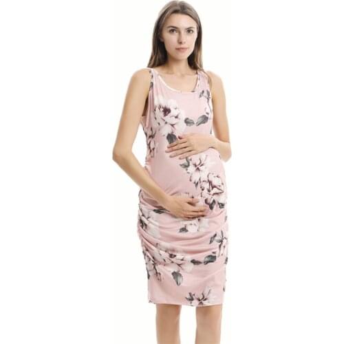 2020 NEW Autumn Summer Women Round Neck Fashion Print Navy Blue Color Sleeveless Sheath Plus Size Casual Dress