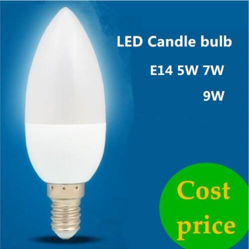 10X 5W 7W 9W Led Candle Bulb E14 220V Save Energy spotlight Warm/cool white chandlier crystal Lamp Ampoule Bombillas Home Light