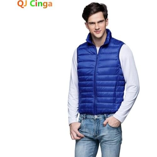 2021 Spring Man Coats Vest Ultra Light Jackets Men Fashion Sleeveless Outerwear Coat Autumn Winter Jaqueta 3xl