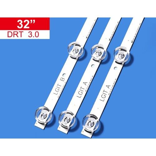 3pcs x TV LED Strips 6-lamps for LG 32"TV 32MB25VQ 6916l-1974A 1975A 1981A lv320DUE 32LF5800 32LB5610 innotek drt 3.0 32