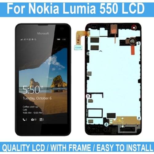 4.7" New Original LCD For Nokia Lumia 550 Display Digitizer Assembly For Nokia Lumia 550 Display Touch Screen With Frame+Tool