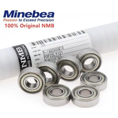 50pcs original NMB high speed bearing R-1980HH 8*19*6 mm 698ZZ miniature ball bearings R-1980ZZ motor bearing