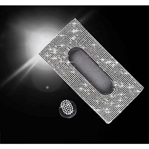 Car Tissue Box Sunshade With Diamond Tissue Boxes Mask Storage Box Fashion News Portable Sun Visor Bling Face Mask Box Organizer