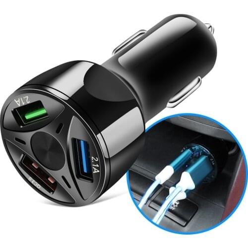 Quick Charge 3.0 3 Port Car Charger For Audi A3 A4 B6 B8 A6 C5 C6 80 B5 B7 A5 Q5 Q7 TT 8P 100 8L C7 8V A1 A3