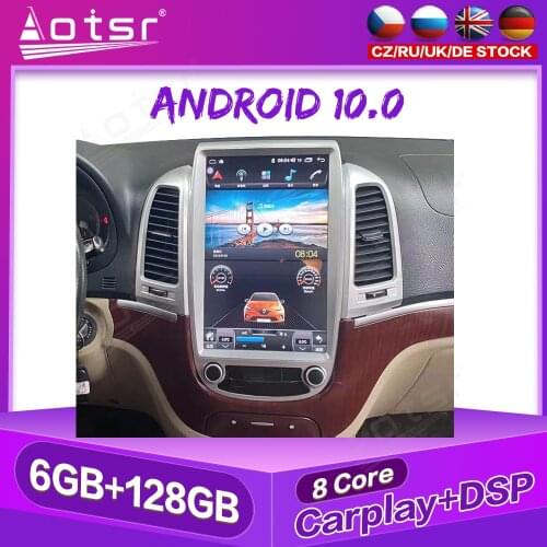 6+128G For Hyundai IX45 Santa Fe Android Car Radio Car GPS Navigation Auto Stereo Multimedia Player Tape Recorder DSP Carplay