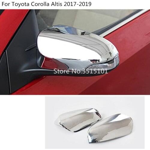 Car Styling Body Back Rear View Rearview Side Door Mirror Cover Stick Trim Frame 2pcs For Toyota Corolla Altis 2017 2018 2019