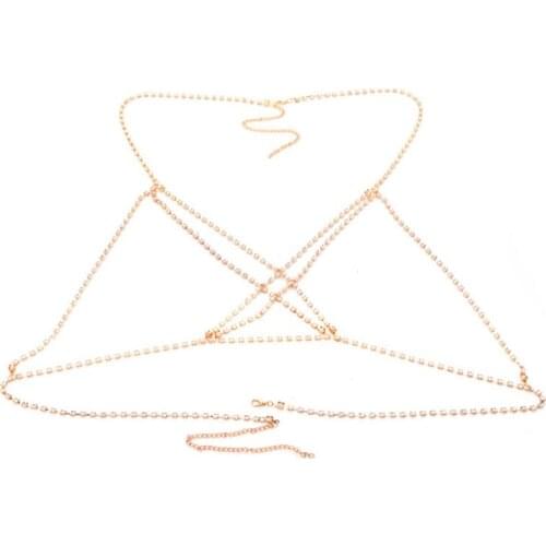 1pc Fashion Women Body Chain Creative Multilayer Chest Chain Body Jewelry Chain Jewelry Accessories For Women Girls