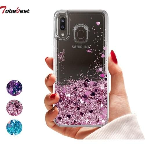Glitter Liquid Case For Samsung A20E Silicone Coque Samsung A20E A20 E Dynamic Qicksand Star Cover For Galaxy A20E