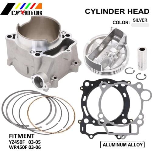 For YAMAHA YZ450F 03-06 WR450F 03-05 YZF WRF Engine ATV Quad Dirt Bike Motorcycle Cylinder Head Assembly Gaskets Pistons Set